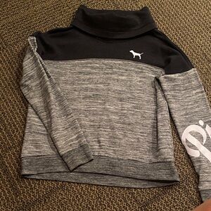 PINK Victoria's Secret Black and Gray Sweatshirt